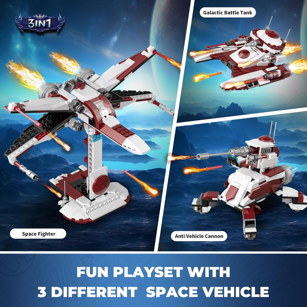QLT QIAOLETONG 3in1 space battle tank for immersive pretend battles