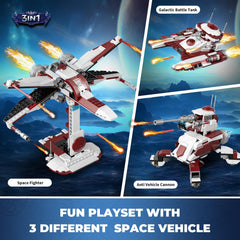 QLT QIAOLETONG 3in1 space battle tank for immersive pretend battles