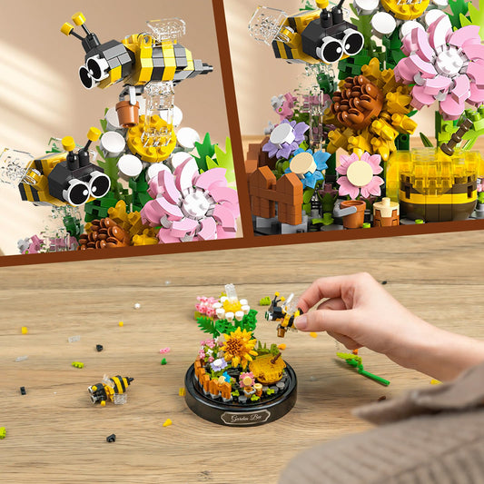 QLT QIAOLETONG botanical mini build kit highlights versatile creative play for adults.