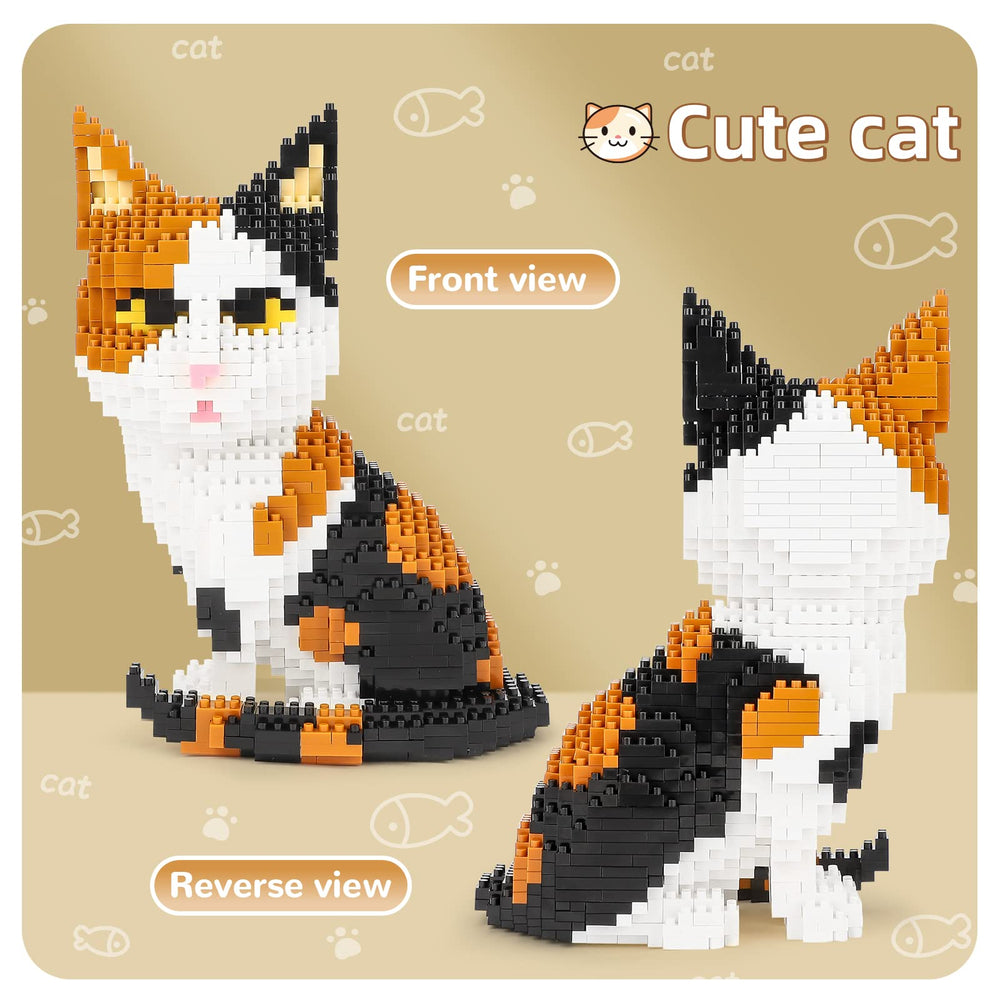 Close-up of the placement-correction tool for QLT QIAOLETONG cat mini build blocks.