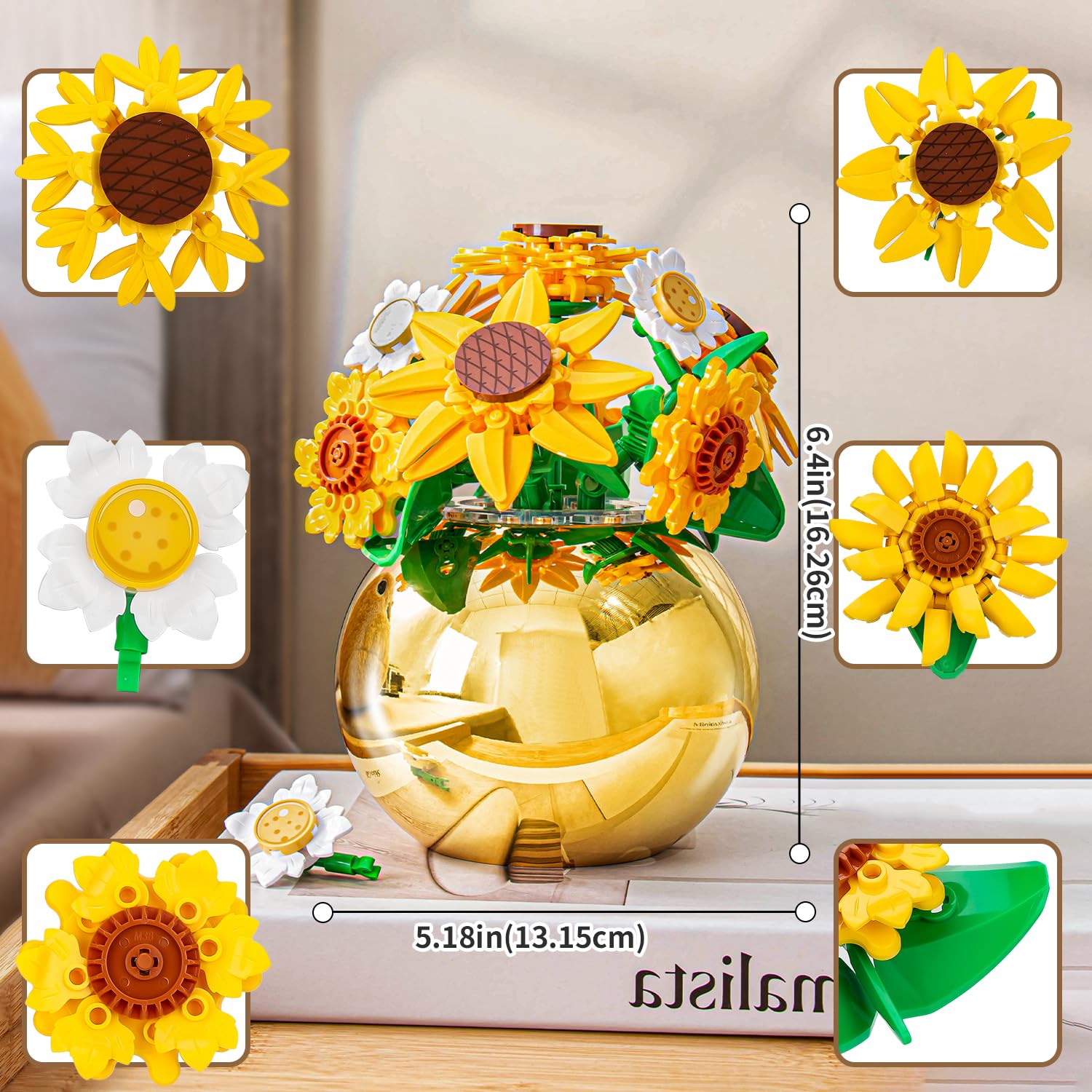 QLT QIAOLETONG Golden-pot flowers become timeless decor accents
