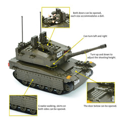 QLT QIAOLETONG Merkava cockpit rotates for dynamic posing and storytelling.