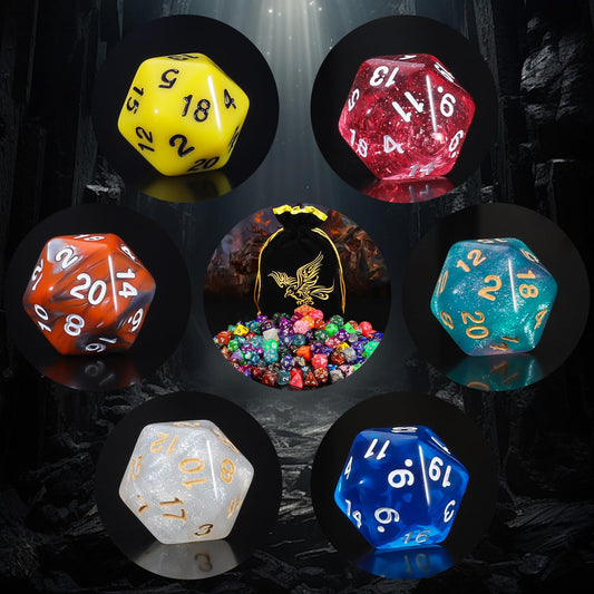 QMay 210 pieces DND dice visible for varied spellcasting scenarios.
