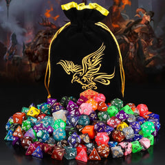 QMay drawstring bag roomy for transporting the dice set securely.