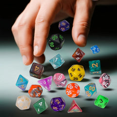 QMay versatile gaming dice collection suitable for board games and card RPGs.
