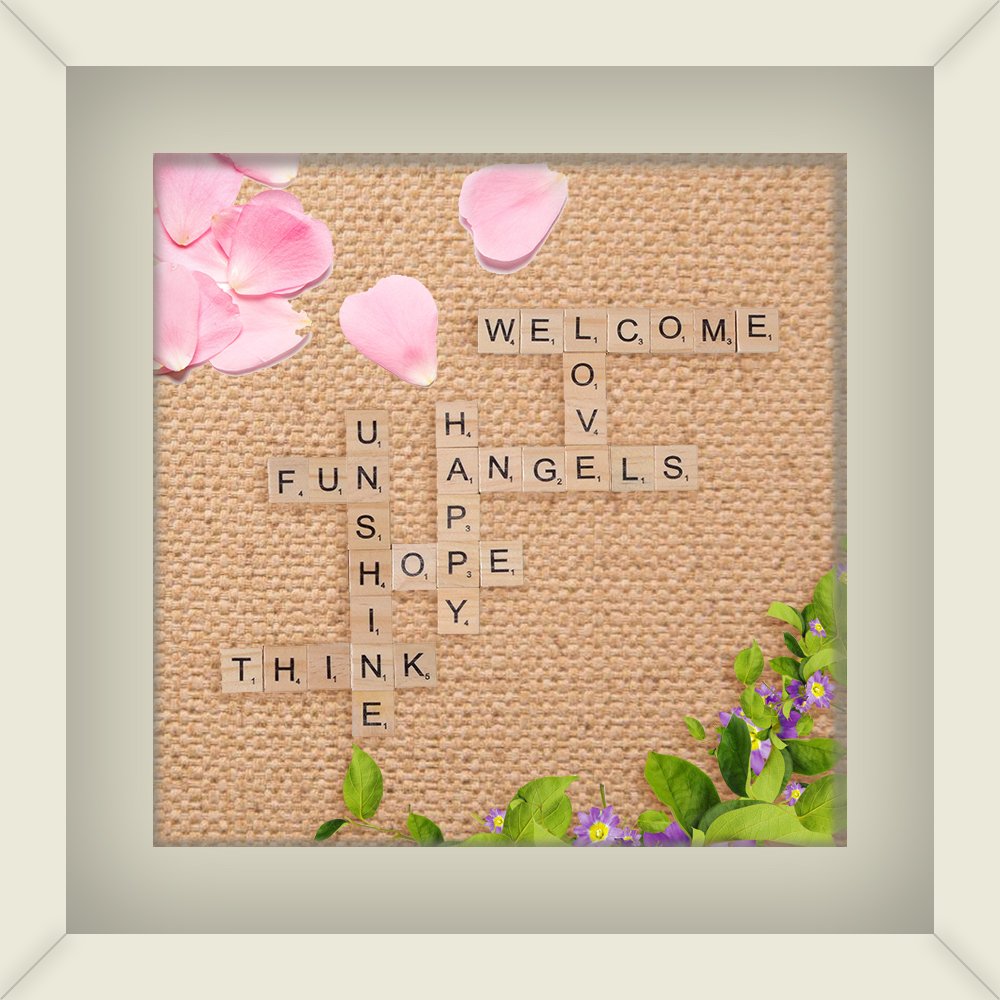 QMET craft project setup with wooden tiles for personalized gifts
