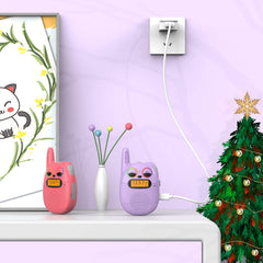 QNIGLO clear-sound walkie talkies with FM radio for real-time updates.