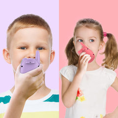 QNIGLO easy-talk walkie talkies with kid-friendly controls.