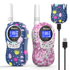 QNIGLO kids walkie talkies compact design for small hands and easy handling