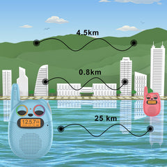 QNIGLO Walkie Talkies Kids VOX Function enables hands-free chatting.
