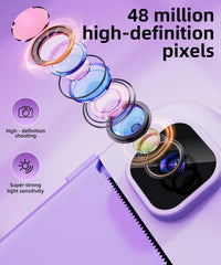Qnxoat r Kids Camera Instant Print purple 1080P video capture for memories