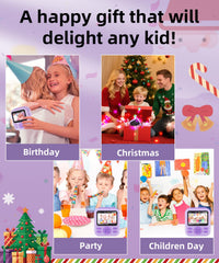 Qnxoat r Kids Camera Instant Print purple accessories including lanyard and pens