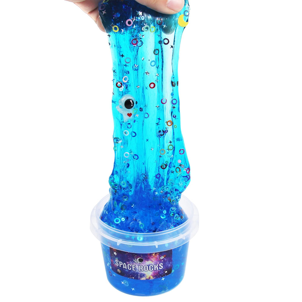 QOFRJTU Blue Sky Space Rocks slime with star accessories sparks imaginative pretend play