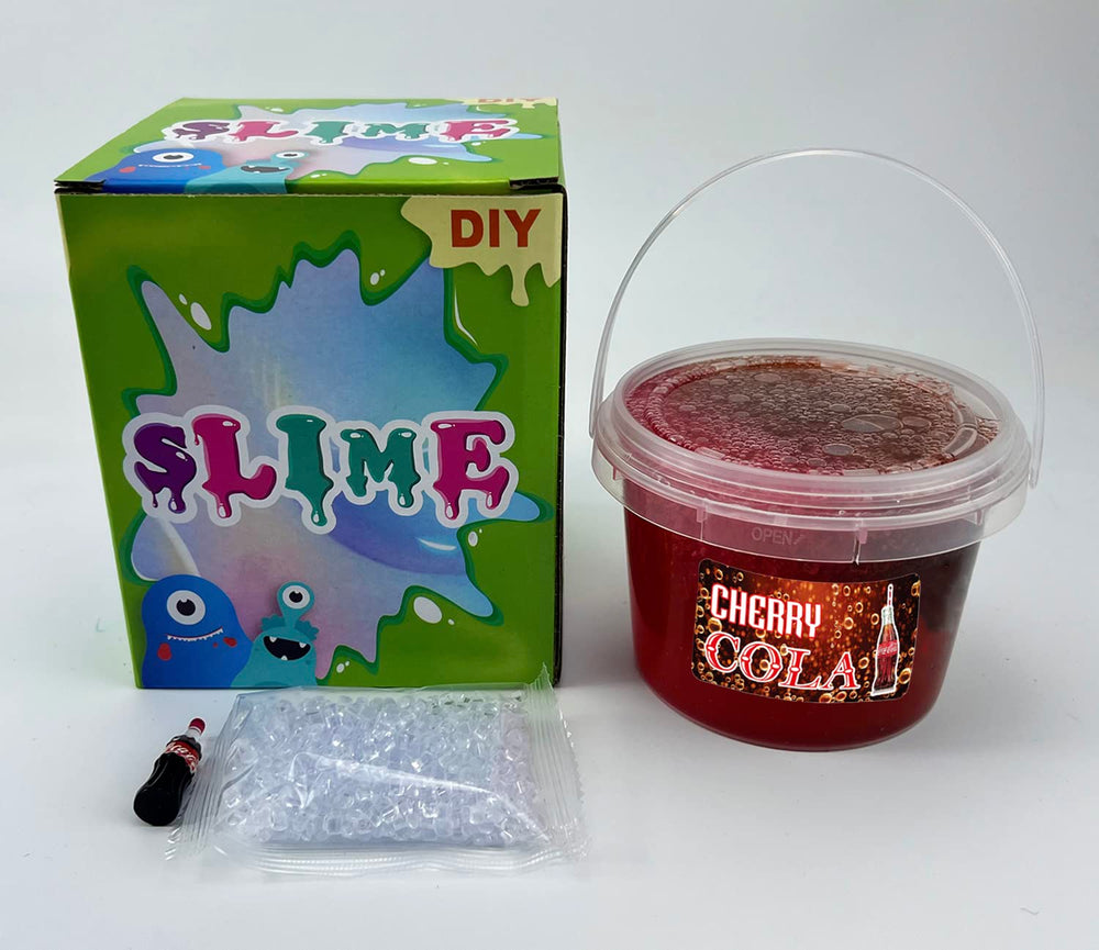 QOFRJTU Crunchy Fishbowl Slime texture close-up highlights tactile crunch for sensory play.