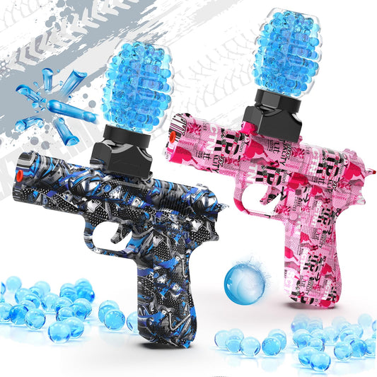 QOGELY Gel Ball Blaster 2 Pack front view for compact backyard battles.