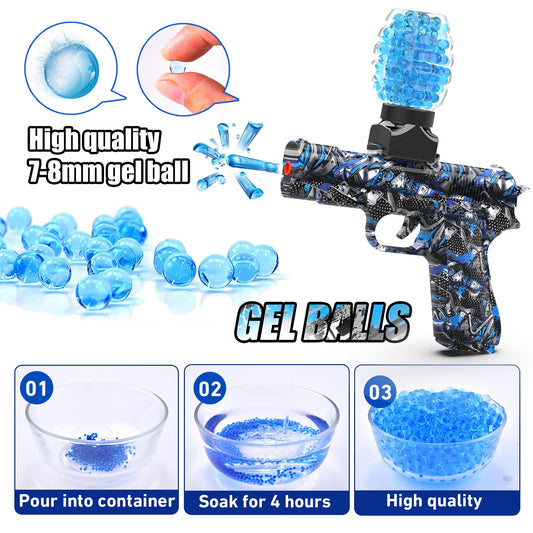 QOGELY Gel Ball Blaster 2 Pack side view shows portable design for travel.