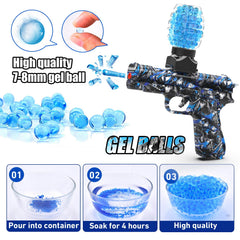 QOGELY Gel Ball Blaster 2 Pack side view shows portable design for travel.