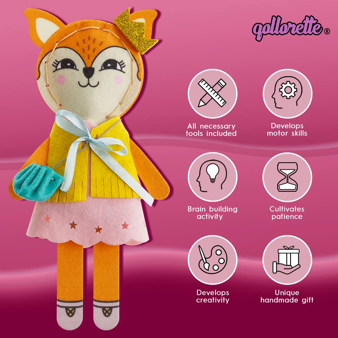 Qollorette mini sewing accessories, colorful tools for budding makers