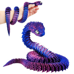 QOUXZ 30-inch snake figurine with realistic eyes for striking desk decor.