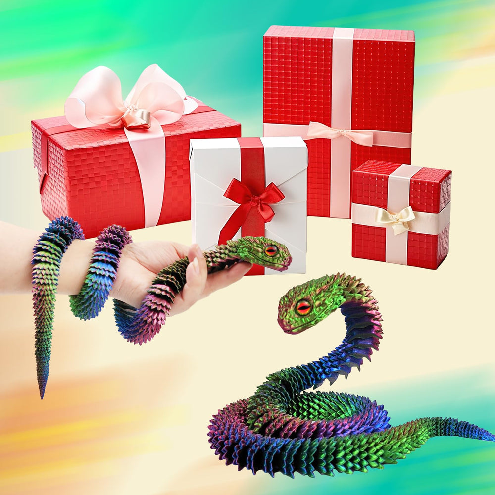 QOUXZ Collectible 3D snake display suits shelves and office decor