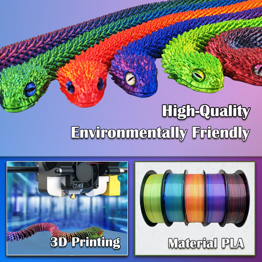 QOUXZ 3D-Printed Snake eyes-detail emphasizes lifelike presence for display