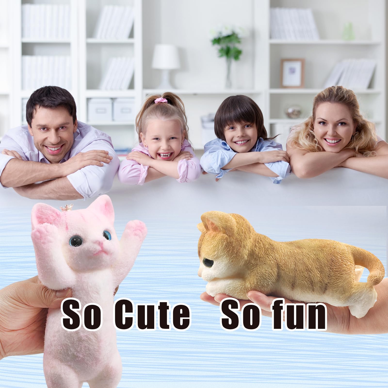 QOUXZ gift-ready kawaii cat squishy toy ideal as a stress-relief gift
