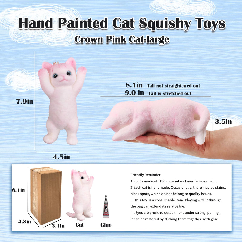 QOUXZ soft TPR cat squishy toy provides satisfying relief through kneading