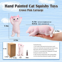 QOUXZ soft TPR cat squishy toy provides satisfying relief through kneading
