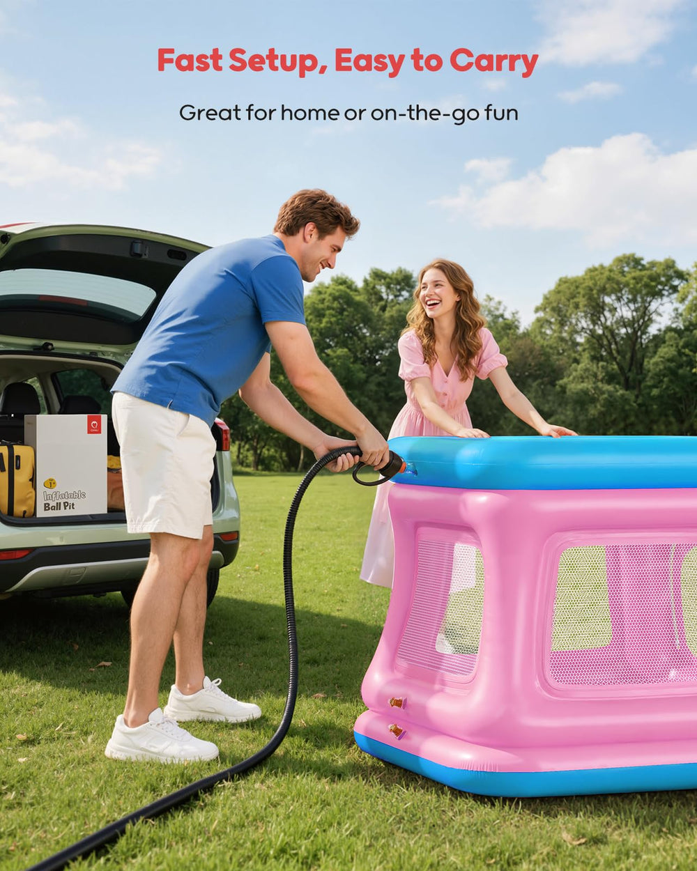 QPAU quick setup and portability for home, park, or travel.