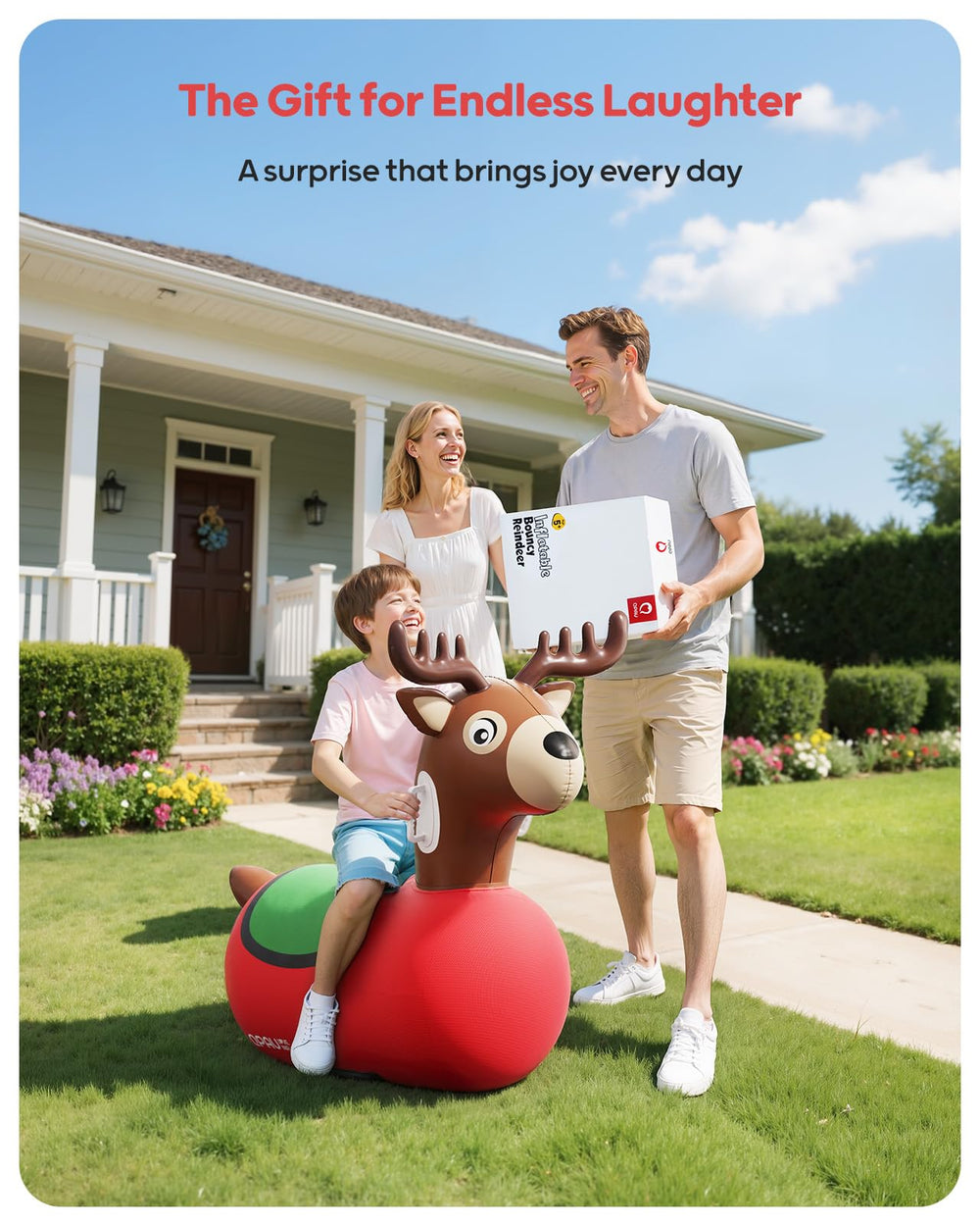QPAU Reindeer Hopper ideal for outdoor play and holiday celebrations