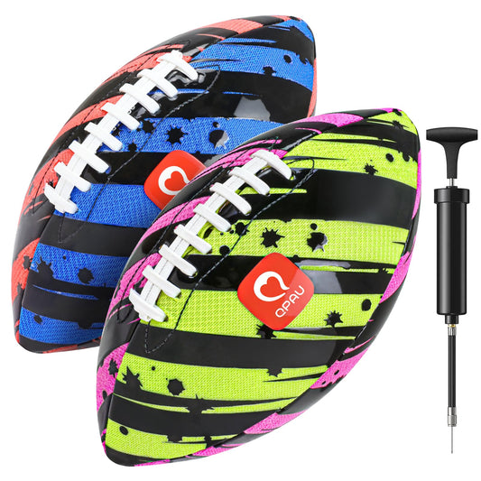 QPAU waterproof football ready for pool passes and splashy fun.