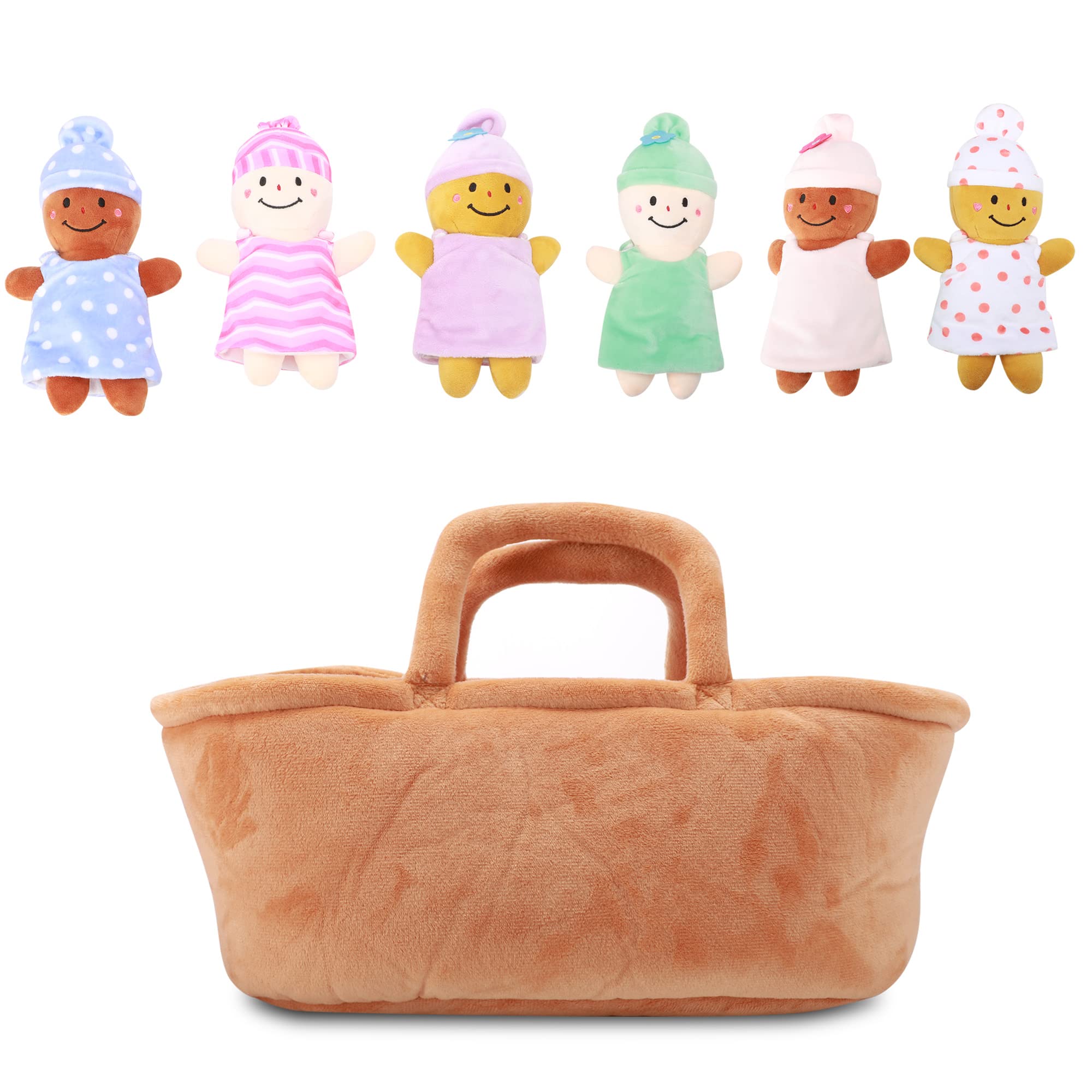 Qpewep multicultural baby dolls in bright outfits invite interactive play and social learning.