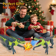 QPOU dinosaur multiplayer play invites kids to collaborate and race.