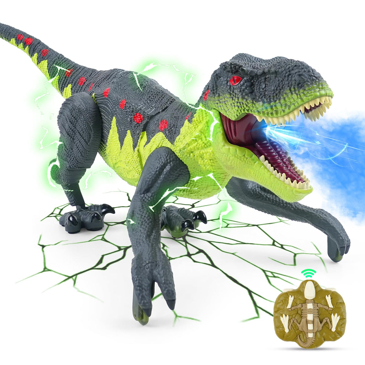 QPOU dinosaur remote walking toy offers engaging imaginative play.