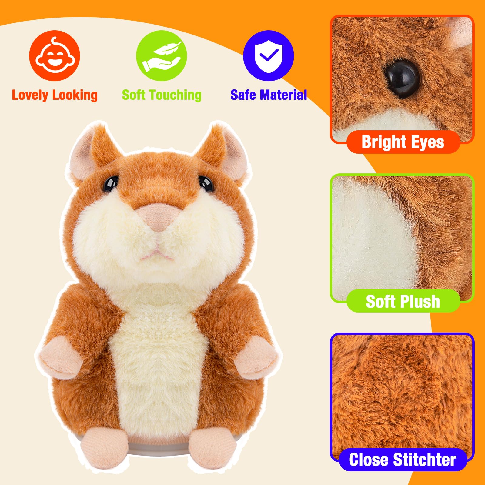 Qrooper Talking Hamster shake motion captures energetic movement during playtime.