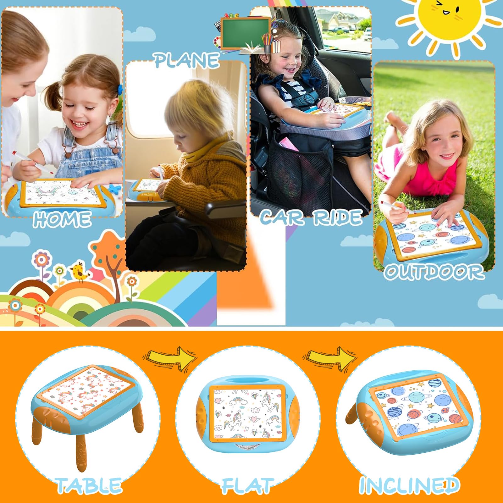 Qrytoi curved-edge design keeps little hands safe during art time.