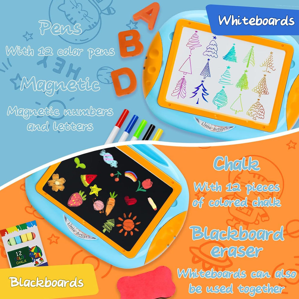 Qrytoi magnetic letters and numbers help toddlers practice spelling on the go.