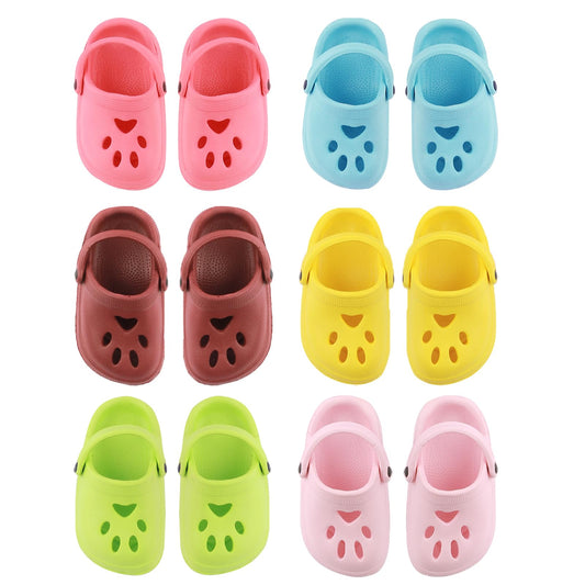 QSKJJI 18-inch doll classic clogs multicolor set for mix-and-match outfits