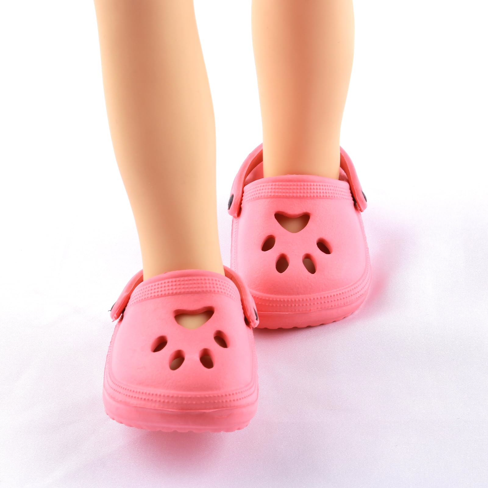 QSKJJI 18-inch orange doll clogs for summer looks
