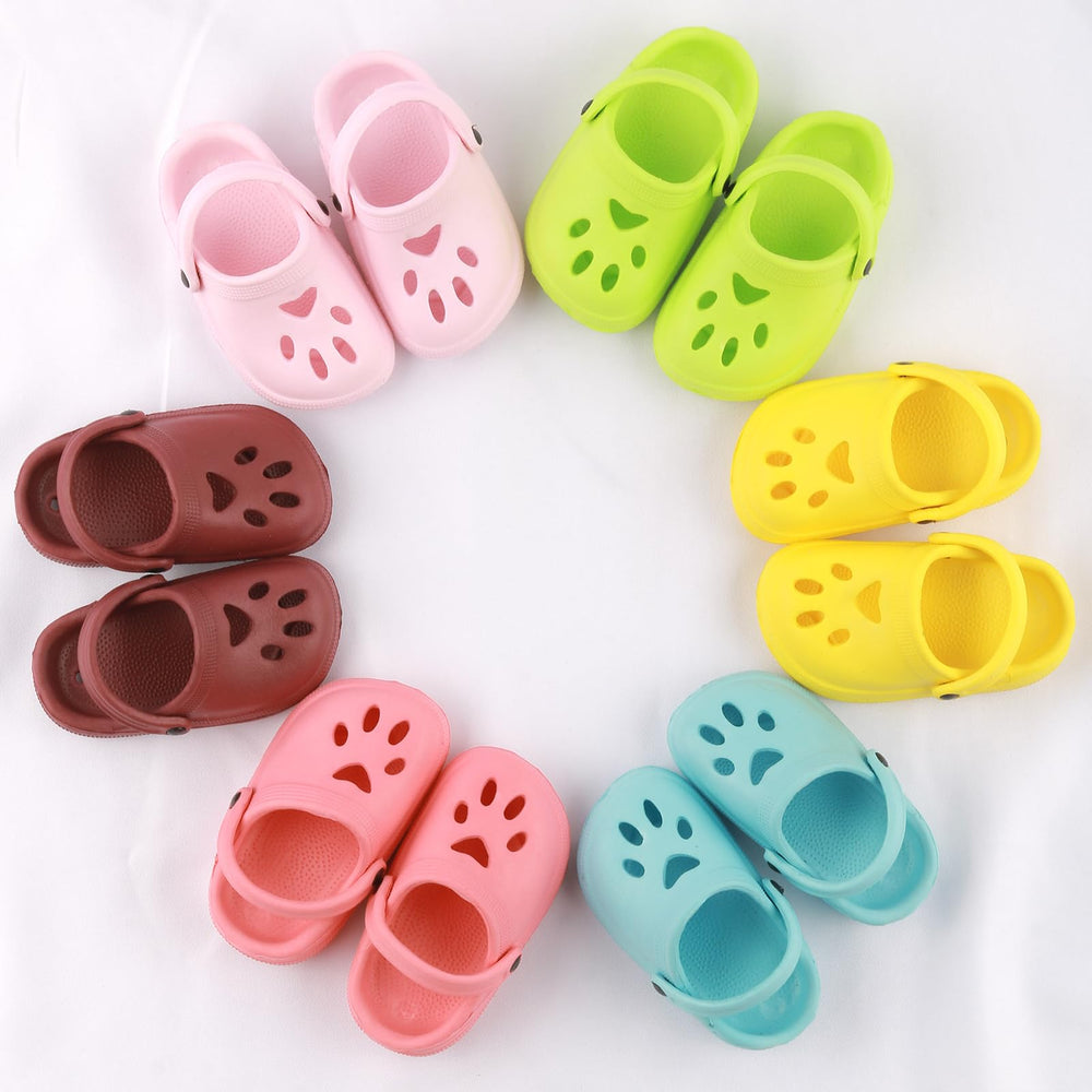 QSKJJI 18-inch pink doll clogs for summer play and dress-up