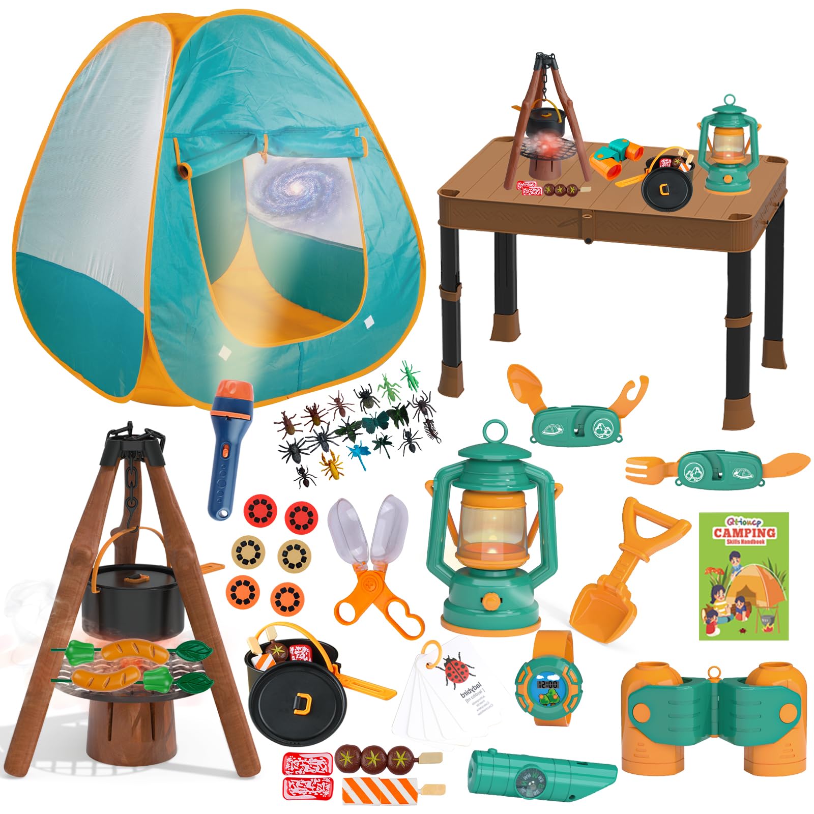 Qtioucp kids camping tent creates a cozy private base for imaginative play.