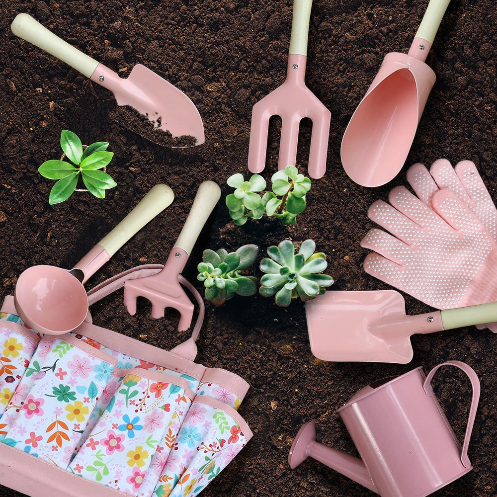 Qtioucp kids gardening gloves protect little hands during outdoor play.