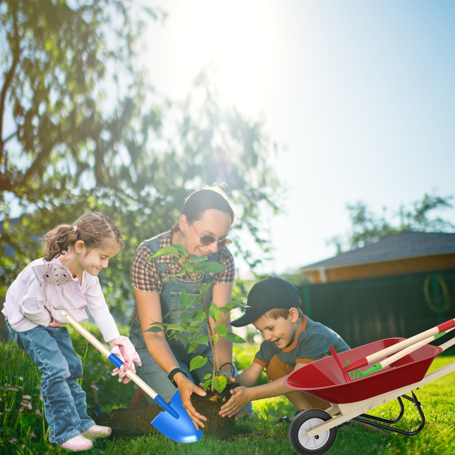 Qtioucp wheelbarrow safety design with rounded edges for worry-free play.