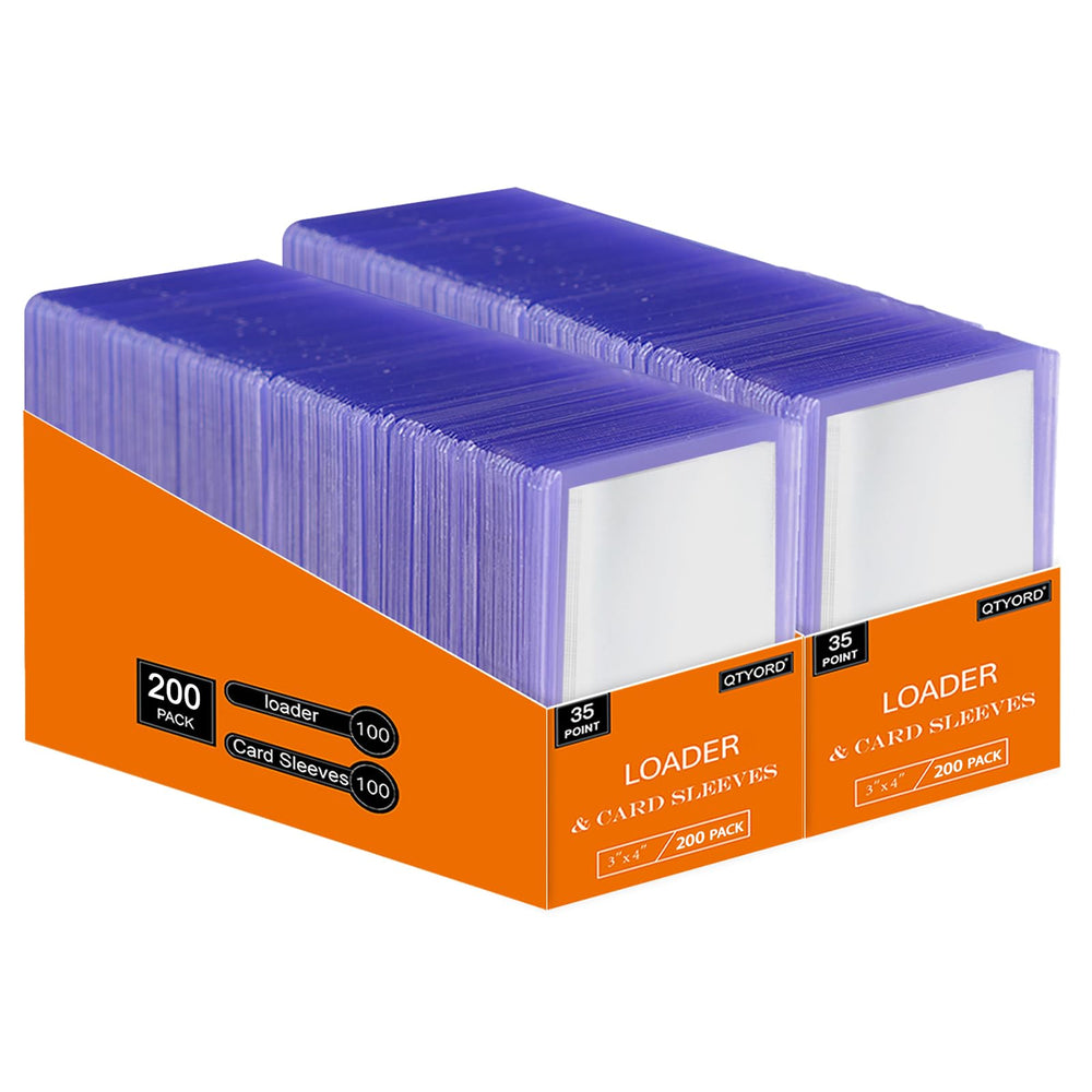 QTYORD 3x4 card loaders for baseball cards offer clear protection and visibility.
