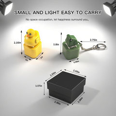Quacking Duck Keychain portable sensory toy for travel and commutes.