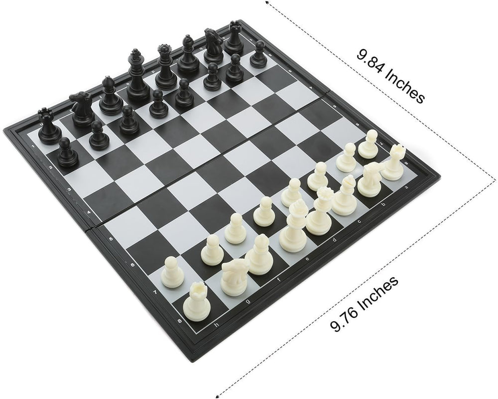 QuadPro folding chess board closed for compact storage during travel