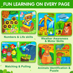Quanquer Animal Busy Book reinforced stitching for durable everyday play