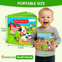 Quanquer Montessori Busy Book Fasteners page encourages problem solving with secure closures.