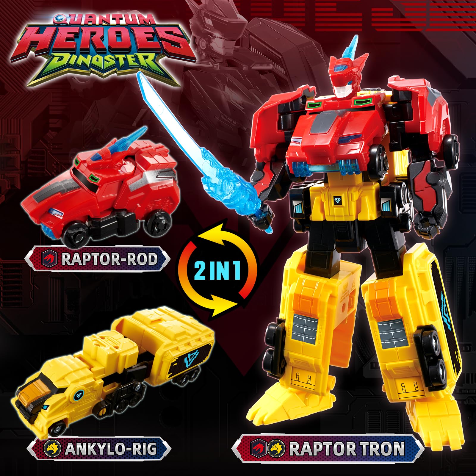 Dinoster Raptor Tron in robot mode ready for rescue missions and adventures.