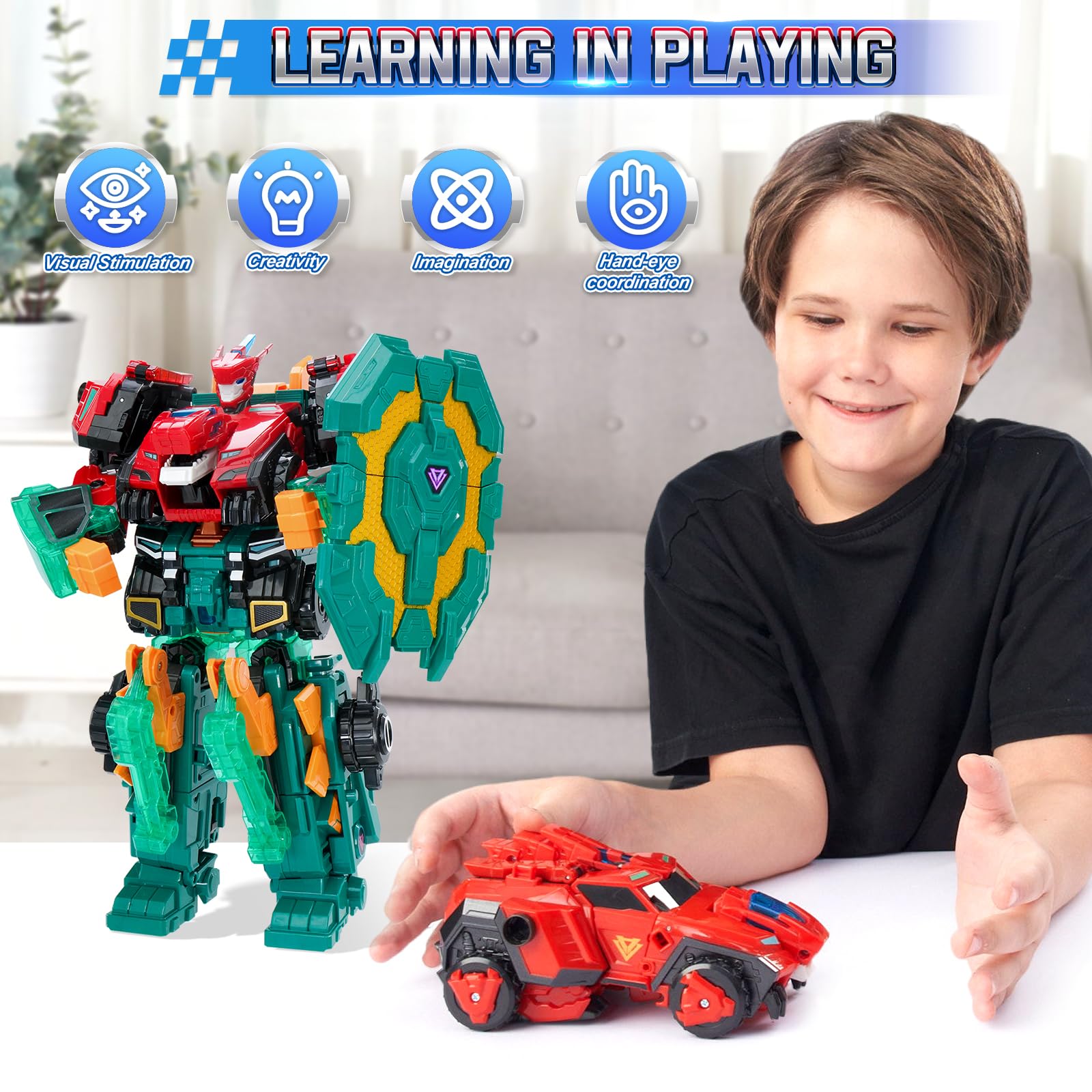 Quantum Heroes Dinoster in upgraded ABS material for durable play.
